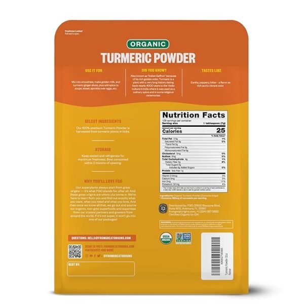FGO Organic Turmeric Powder w/Curcumin 2 Pound - Image 2