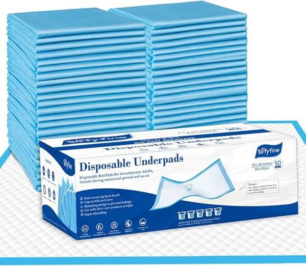 100 Count Bed Pads 23"x36" Disposable, Leakproof Elderly Adults Incontinence Underpads, Heavy Duty Absorbent Chucks Waterproof, Extra Large Thicken Puppy Pee Pad, Baby Changing Liner